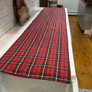 Pottery barn Tartan plaid table runnner